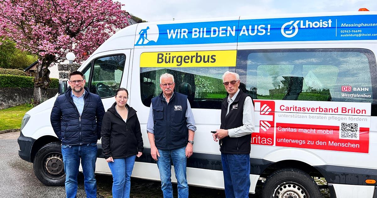 Lhoist Werk Messinghausen unterstuetzt Briloner Buergerbus Brilon Totallokal