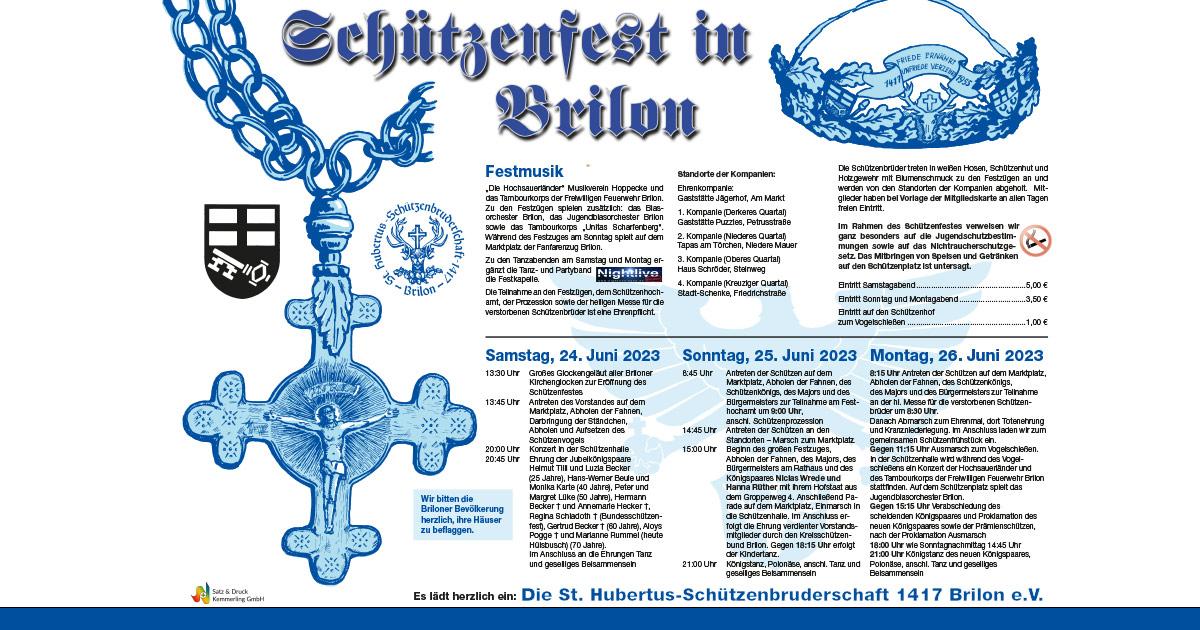 termine Schuetzenfest in Brilon