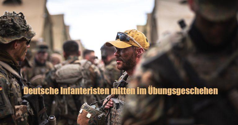 Deutsche Infanteristen mitten im Uebungsgeschehen