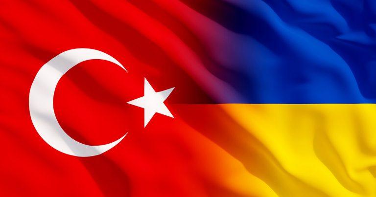 Turkey Tuerkei Ukraine Flags