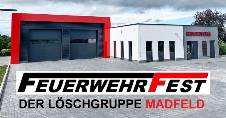 Einweihung des Feuerwehrgeraetehauses der Loeschgruppe Madfeld am Samstag 05.08.2023