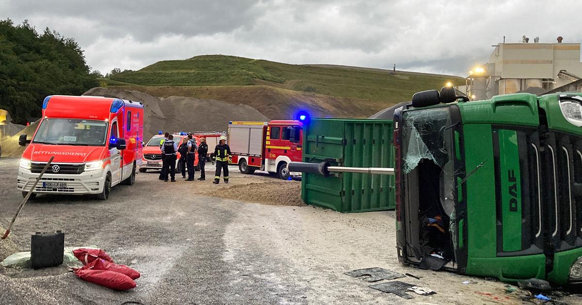 Unfall in einem Steinbruchbetrieb bei Roesenbeck