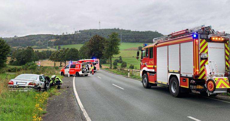 Verkehrsunfall auf der Kreisstrasse K 59 bei Brilon