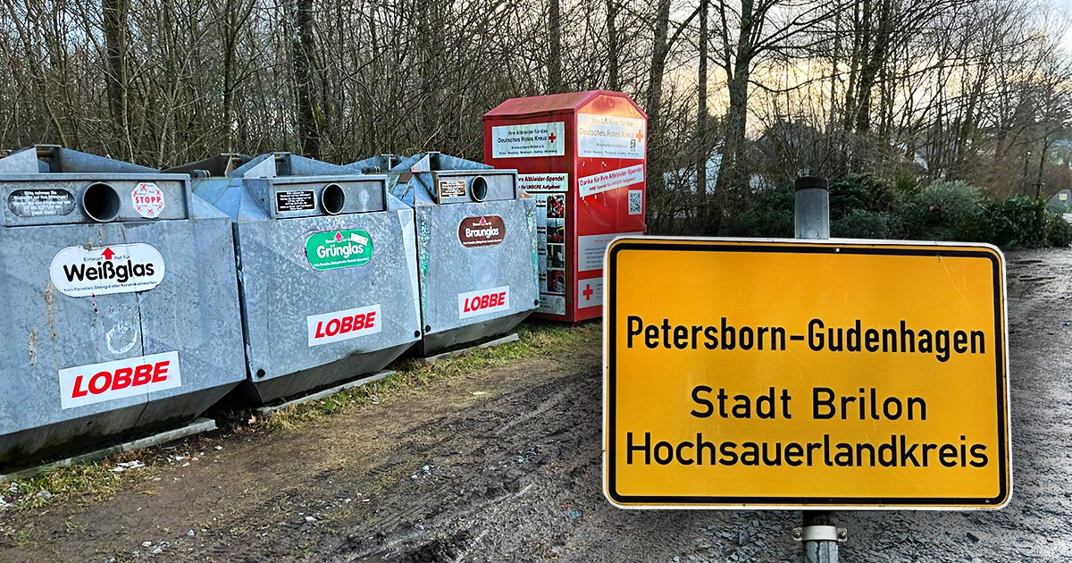 Glascontainerstandort in Petersborn eine Katastrophe