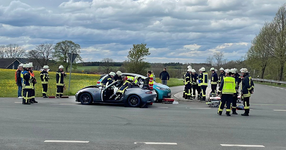 Schwerer Verkehrsunfall am Rixener Kreuz